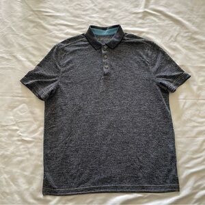 Caribbean Vintage Men’s Grey Marled Button Polo Tee